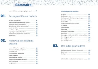 sommaire livre zéro déchet au boulot